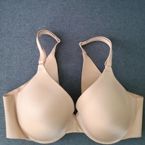 Vanishing Back Full Coverage Underwire Bra 34 C Nude
